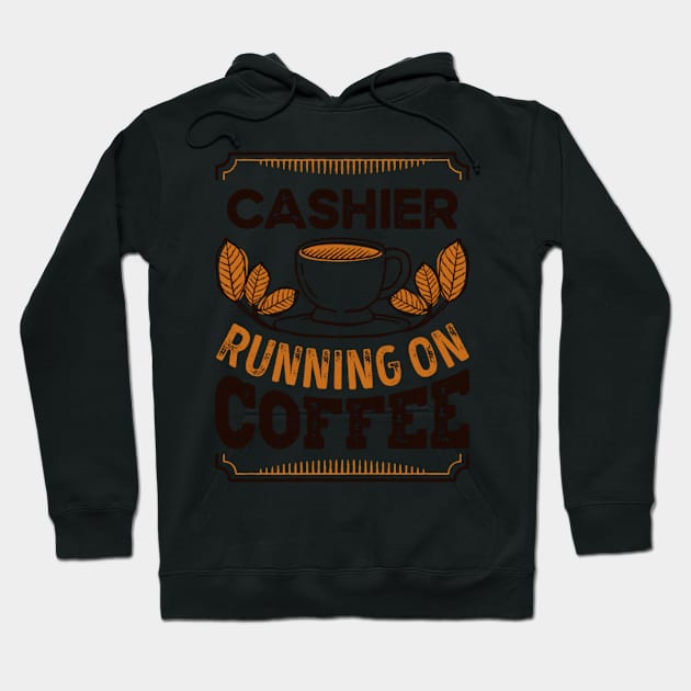 Cashier running on Coffee Hoodie by FogHaland86